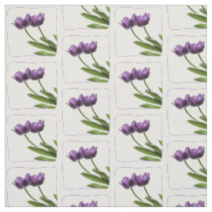Tissu Motif de photographie florale des tulipes violette