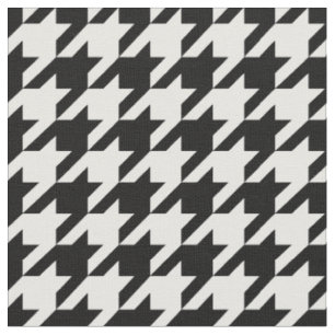 Tissu Motif de pied-de-poule noir et blanc