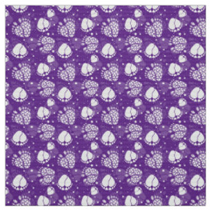 Tissu Motif de pieds et de coeurs de bébé dans la
