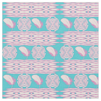 Tissu motif de plumes éthiques de style boho