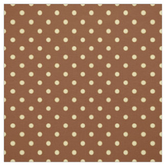 Tissu Motif de point tacheté crème Brown chic de polka