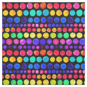 Tissu Motif de points de peinture colorés