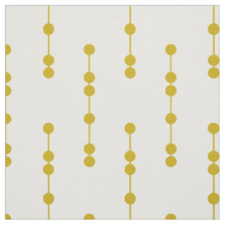 Tissu Motif de points géométrique jaune de moutarde