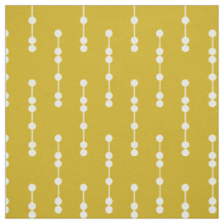 Tissu Motif de points géométrique jaune de moutarde