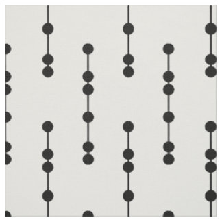 Tissu Motif de points géométrique noir et blanc