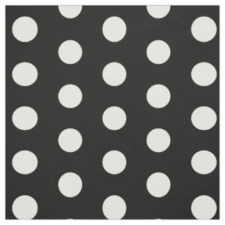 Tissu Motif de points noir et blanc