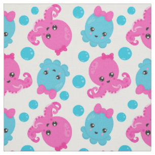 Tissu Motif de poulpe, poulpe mignonne, Animaux de mer