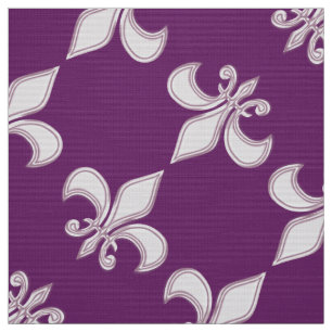 Tissu Motif de pourpre royal de Fleur de Lis