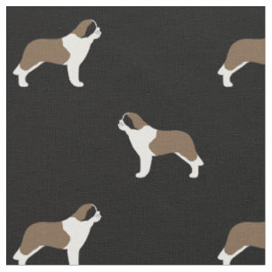 Tissu Motif de race de chien Saint-Bernard