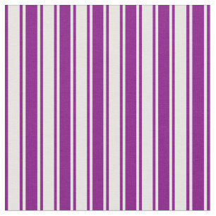 Tissu Motif de rayures couleur crème pourpre et menthe