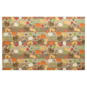 Tissu Motif de récolte d'automne de courge de la Turqui