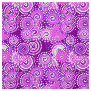 Tissu Motif de remous de fractale, nuances de pourpre