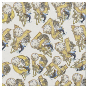 Tissu Motif de répétition Steampunk Alphabet