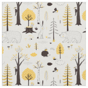 Tissu Motif de scène de Golden Woods