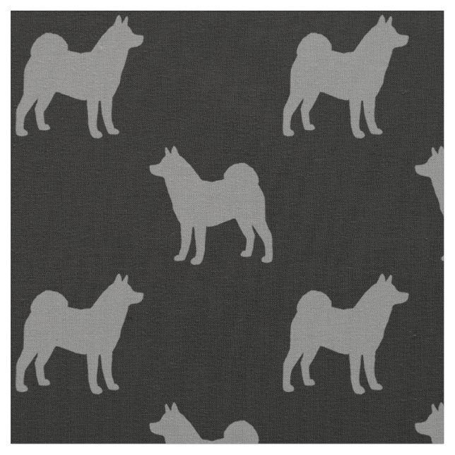 Tissu Motif de silhouettes d'Akita (Fermer)