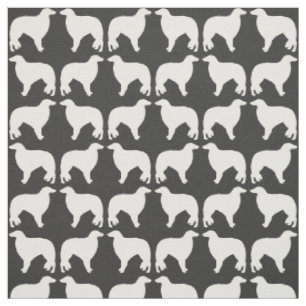 Tissu Motif de silhouettes de barzoï