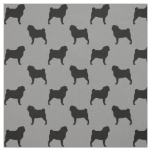 Tissu Motif de silhouettes de carlin