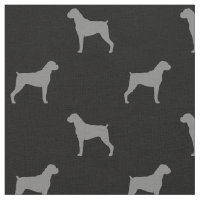 Motif de silhouettes de chien de boxeur - oreilles