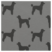 Motif de silhouettes de chien de caniche standard