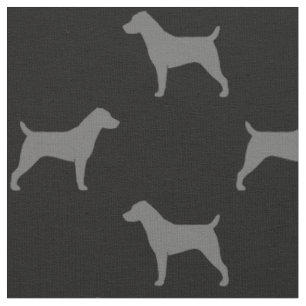 Tissu Motif de silhouettes de Jack Russell Terrier