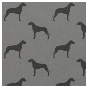 Tissu Motif de silhouettes de Rhodesian Ridgeback