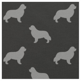 Tissu Motif de silhouettes de Terre-Neuve