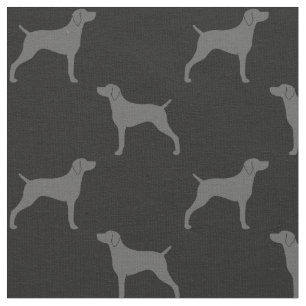 Tissu Motif de silhouettes de Weimaraner