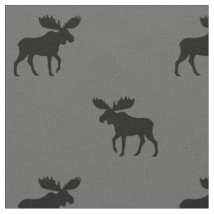 Tissu Motif de silhouettes d'orignaux