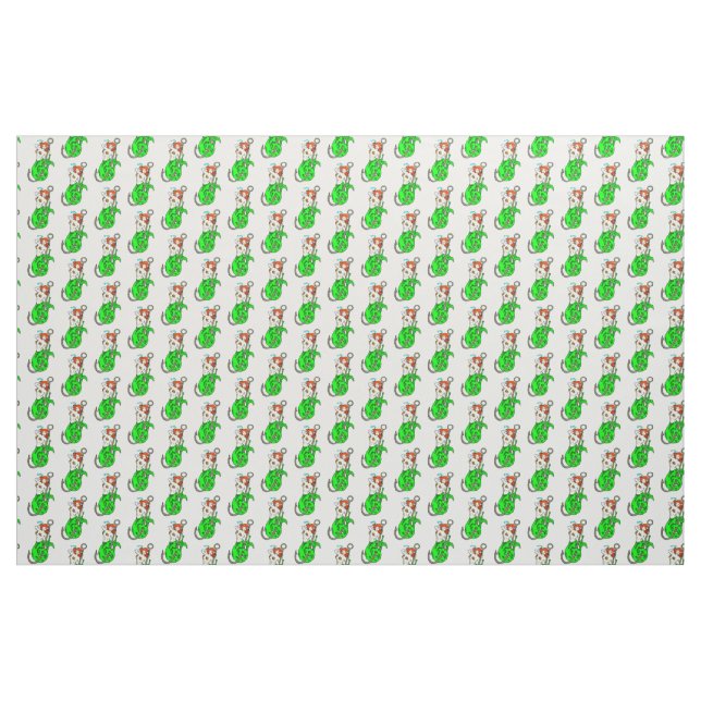Tissu motif de sirènes à tête rouge à queue verte (Yard)