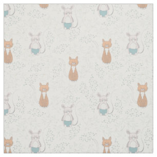 Tissu Motif de souris chat