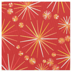 Tissu Motif de Spoutnik de la moitié du siècle,