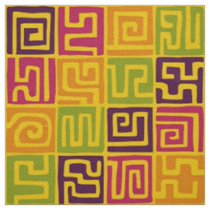 Tissu Motif de style Kuba 071019 - Couleurs