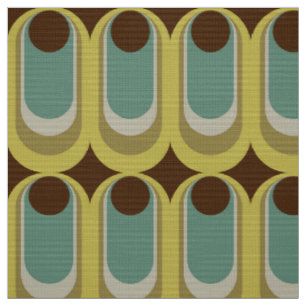Tissu motif de style rétro des années 60