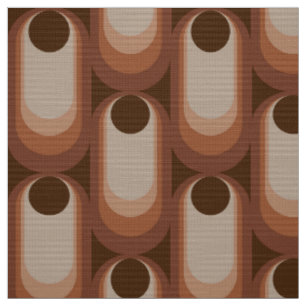 Tissu motif de style rétro des années 60