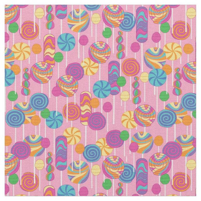 Tissu Motif de sucrerie de lucettes (Fermer)