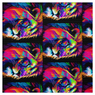 Tissu Motif de surface Abstrait Lion