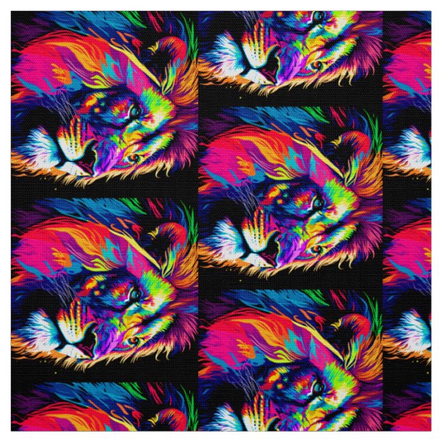 Tissu Motif de surface Abstrait Lion (Échantillon)