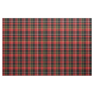 Tissu Motif de Tartan blanc jaune rouge