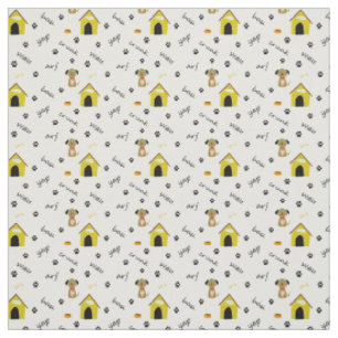 Tissu Motif de temps de jeu de marionnettes