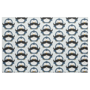 Tissu Motif de tendance de pingouin de moustache