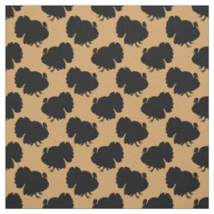 Tissu Motif de thanksgiving de silhouette de la Turquie