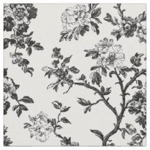 Motif de toile de branche florale noire
