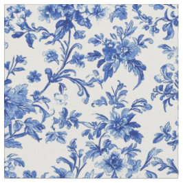 Tissu Motif de toile de vigne botanique bleue