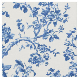Tissu Motif de toile florale bleue classique