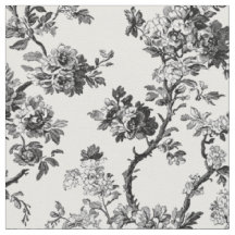 Motif de toile florale noire antique