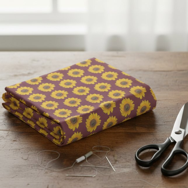 Tissu motif de tournesol en rose poudré (Créateur téléchargé)