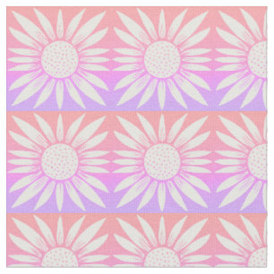 Tissu Motif de tuiles roses des tournesols