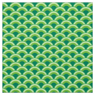 Tissu Motif de vague d'art déco - vert de jade