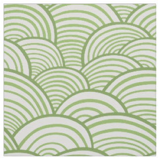 Tissu Motif de vague verte