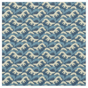 Tissu Motif de vagues japonais de mer